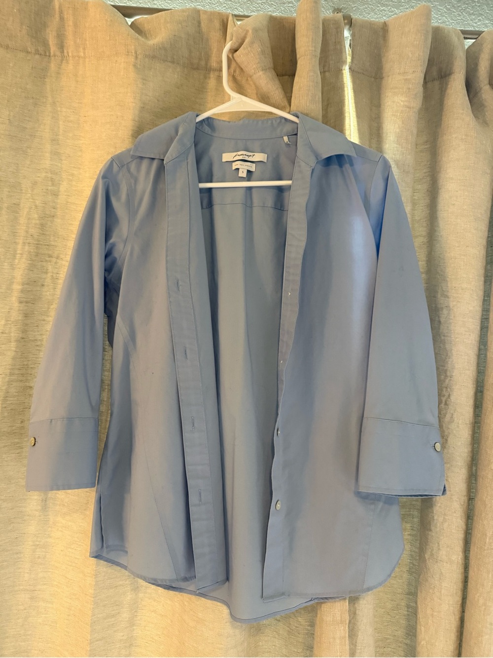 Foxcroft Light Blue Women's Button-Down Shirt